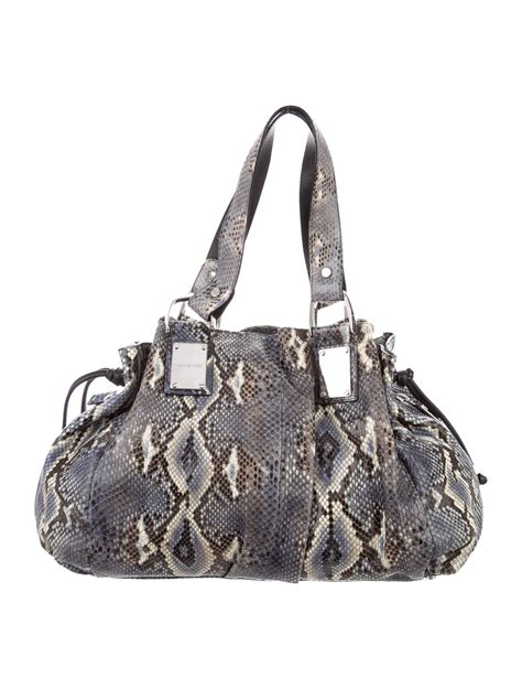 michael kors green snakeskin bag|Michael Kors snake print handbags.